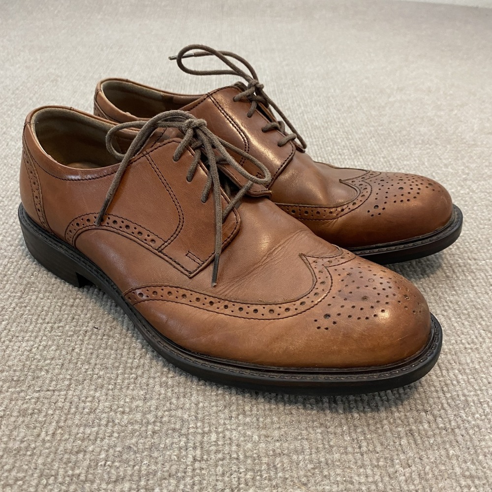 Johnston & Murphy Shoes Mens Size 8.5 M Brown Leather Wingtip Oxfords 20-1862